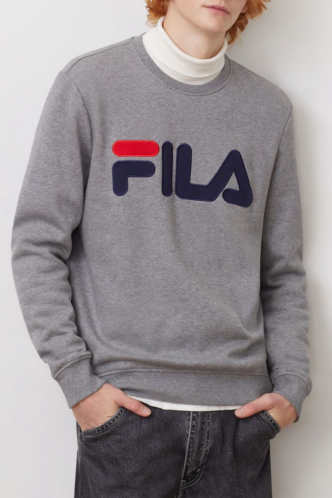 Fila Regola Grey Sweatshirt Mens - NZ 26347-JACV